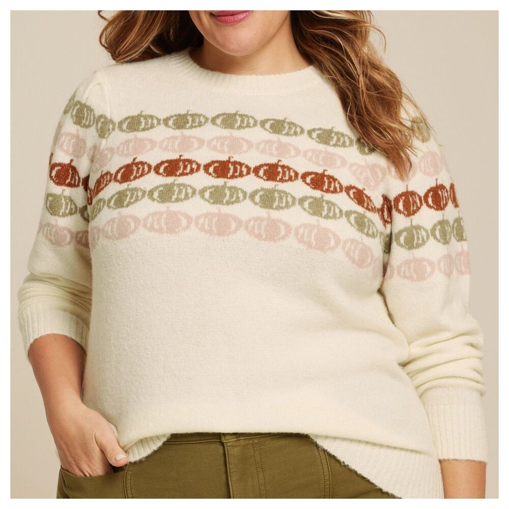 Maurices Plus Size Fall Jacquard Pumpkin Sweater
